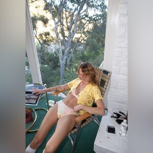 NWT Stoned Immaculate Vintage Buell Silk Panty Blossom Flower Power Large